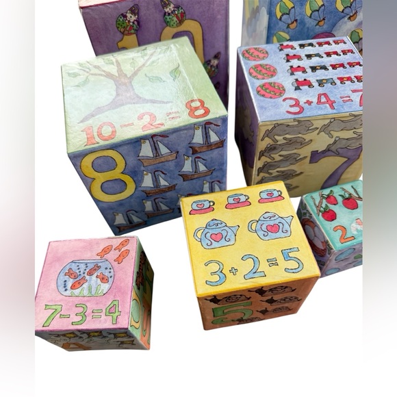 VTG 1987 Lillian Vernon Colorful Number/Alphabet/Math/Animal Nesting Blocks - Picture 11 of 15